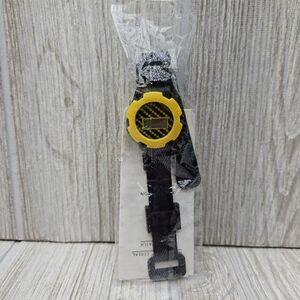Vintage Old Stock 1990 Black‎ Yellow Honeycomb LCD Watch General Foods Untested